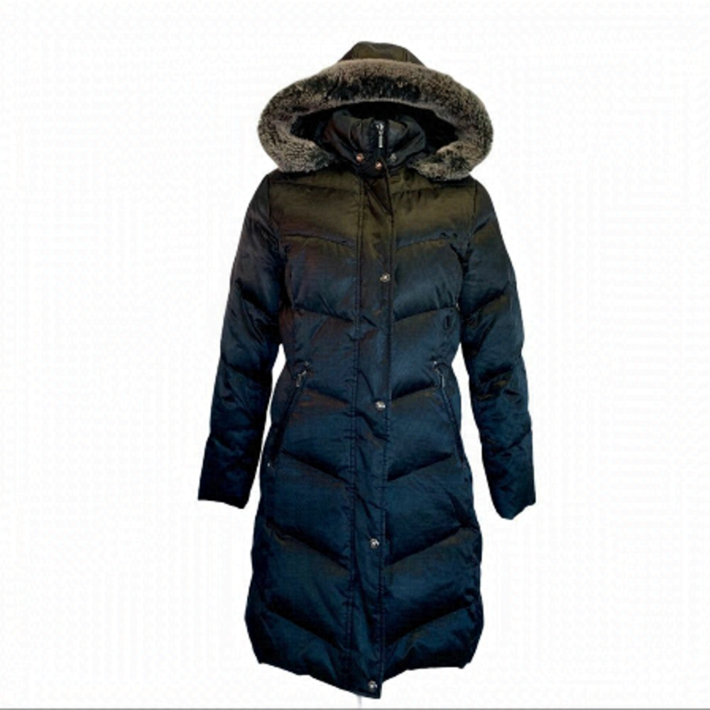 Utex black down filled winter puffer coat Sz S